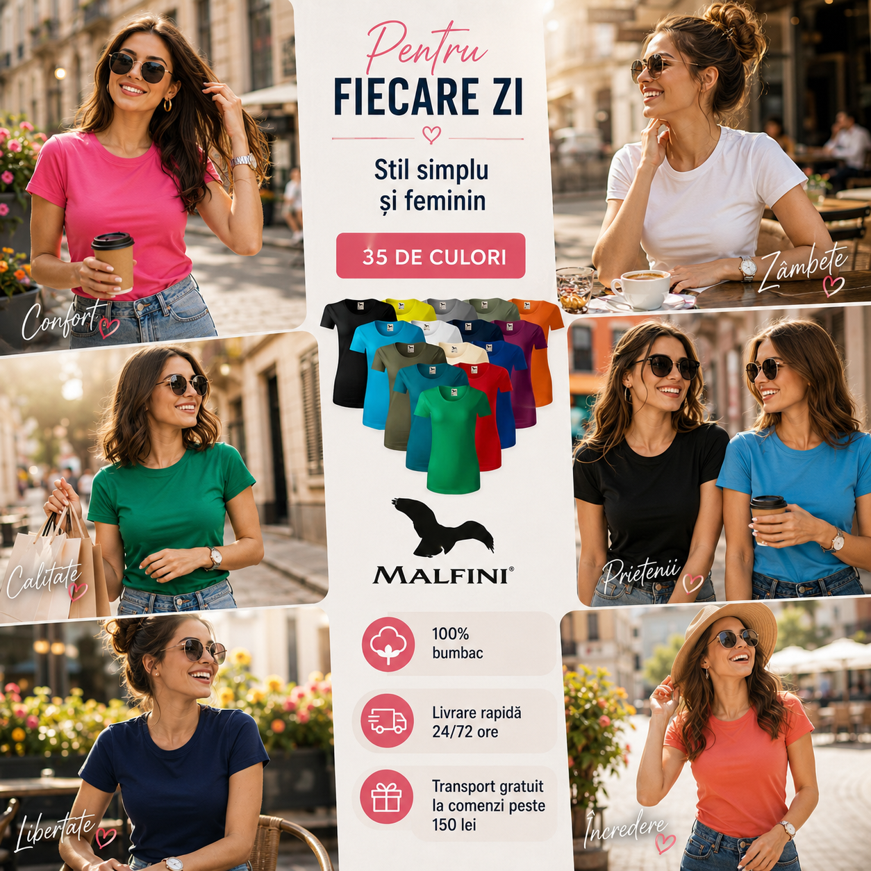 Perfect in orice zi tricou dama basic malfini